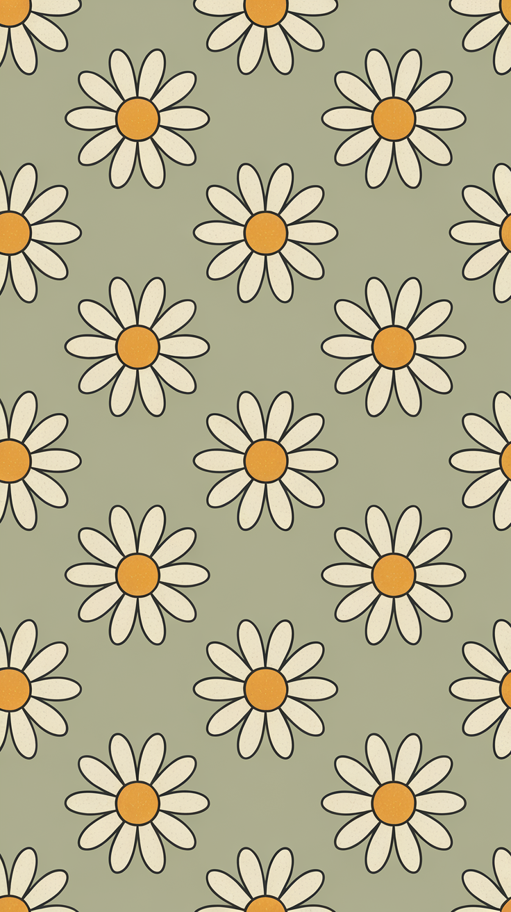 Minimalist Happy Daisies
